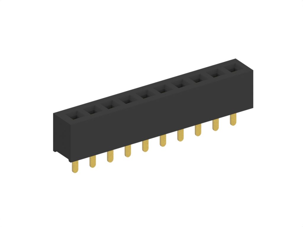 1.0mm 0.039in Single Row Female Header