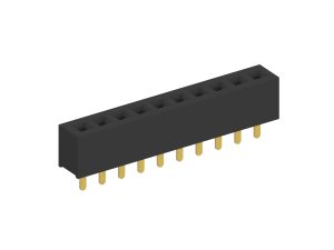 1.0mm 0.039in Single Row Female Header