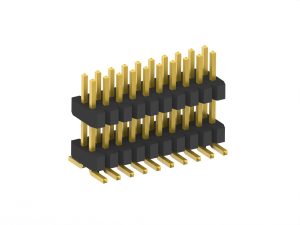 1.0mm 0.039in Double Plastic SMD Pin Header For PCB