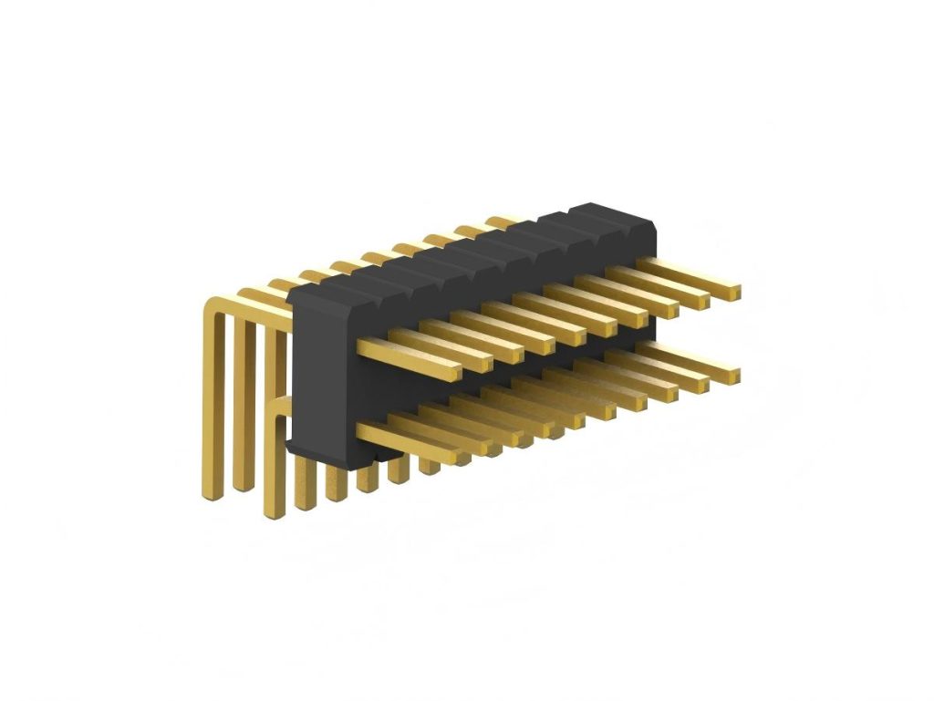 1.27mm 0.050in Right Angle Connector PCB Mount Header
