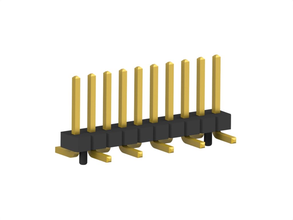 1.27mm 0.050in RoHS SMT Single Row Pin Header Connector for PCB