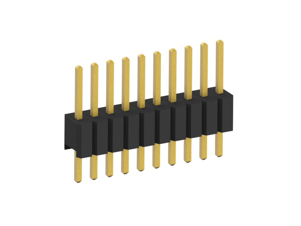 1.27mm 0.050in PCB Pin Header Phosphor Bronze LCP Housing