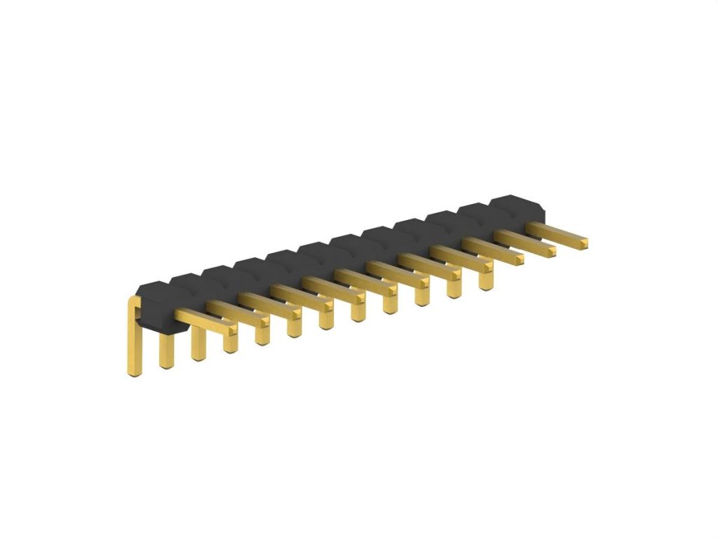 2.0mm(.079in) Pin Header H2.0 Single Row Bottom Bent Horizontal