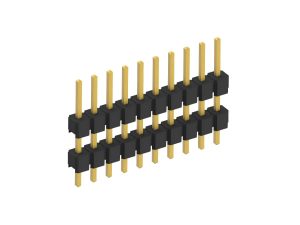 2.54mm(.100in) Pitch Pin Header Height 2.54 Dual plastic Single Row Vertical