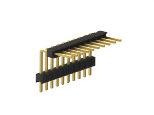 2.54mm(.100in) Pitch Pin Header Height2.54 Dual Plastic Single Row Top Bent PCB conenctor