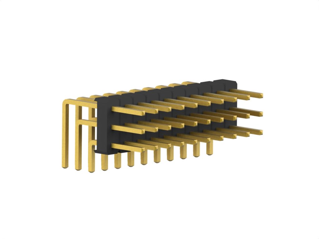2.54mm(.100in) Pitch Pin Header Height2.54 Triple Row Horizontal