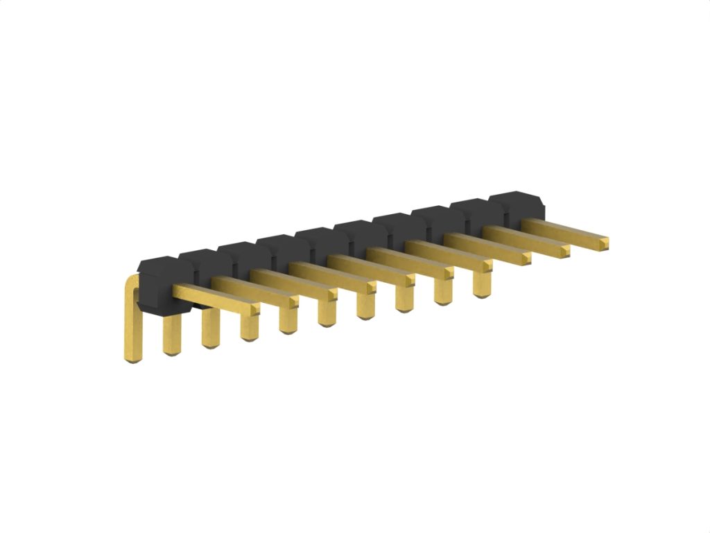 2.54mm(.100in)Pitch Pin Header Connectors, R/A