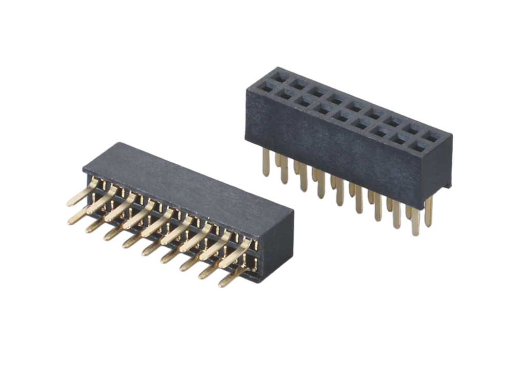 2.54mm(.100inch) Dual Row Vertical DIP Height 7.5mm Female Socket Through-Hole Board for current or signal transmission