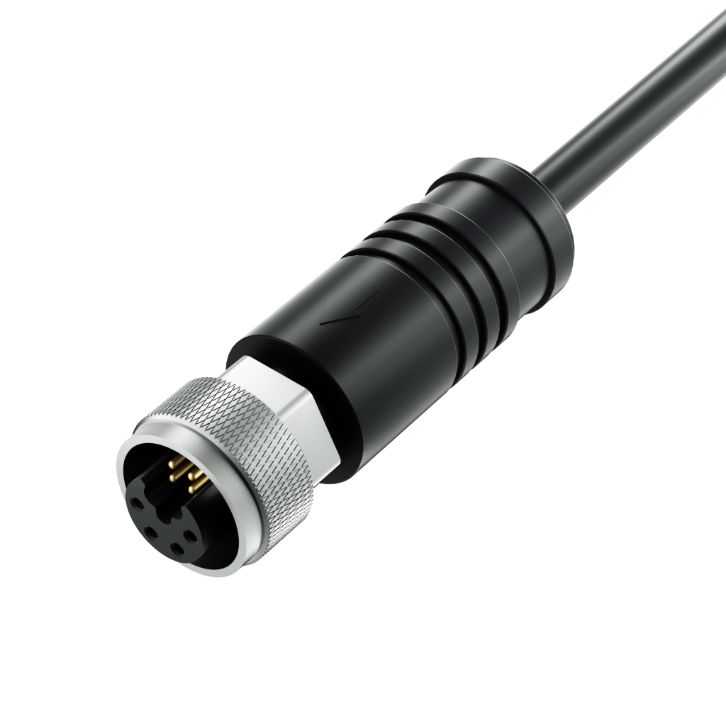 Power M12 4PIN Y2-Coding FEMALE Stright for Industrial Automation IP67 IP68