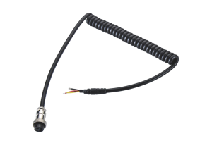 4-Pin Coiled DC Cable with GX16 Aviation Connector for Medical Devices