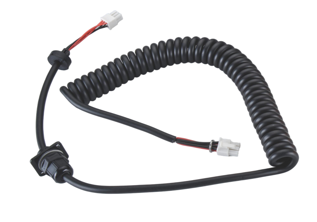Medical Grade Coiled Cable DC Cable 6PIN To 2Pin 3.96mm Housing+Ring Terminal for Handheld Medical Device