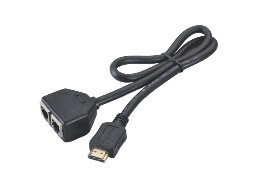 HDMI to Dual RJ45 Ethernet Port Adapter Cable