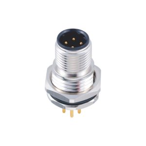High-Performance M12 Male Panel Mount Waterproof Connector for Industrial Sensors