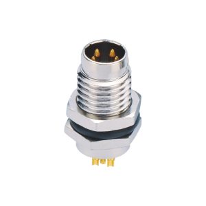 IP67 M8 Male Bulkhead Connector for Industrial Mini Signal Interface