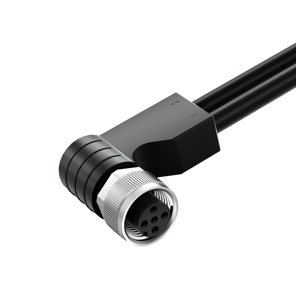 IP67IP68 M12 A-coding Female Right Angle for Industrial Automation