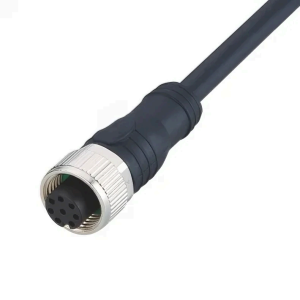 M12 Female 8pin A-coding Straignt Connector, Molded Cable,Shielded-automotion,robot,sensor