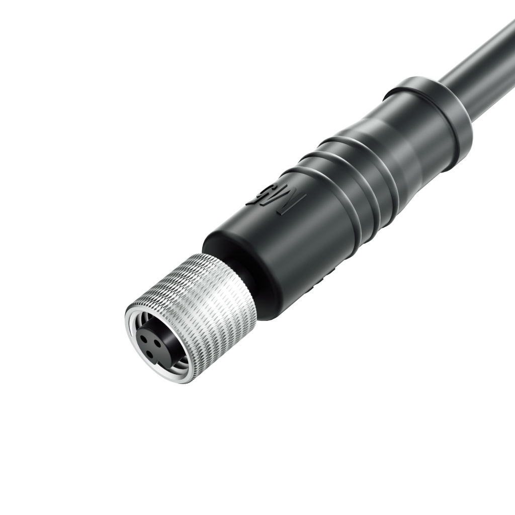 M5 Female 3P Waterproof Cable IP67 Connector