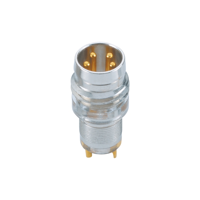 M8 4PIN Male Panel Mount for Robotic Arm Sensor, Outdoor LED Waterproof Interface