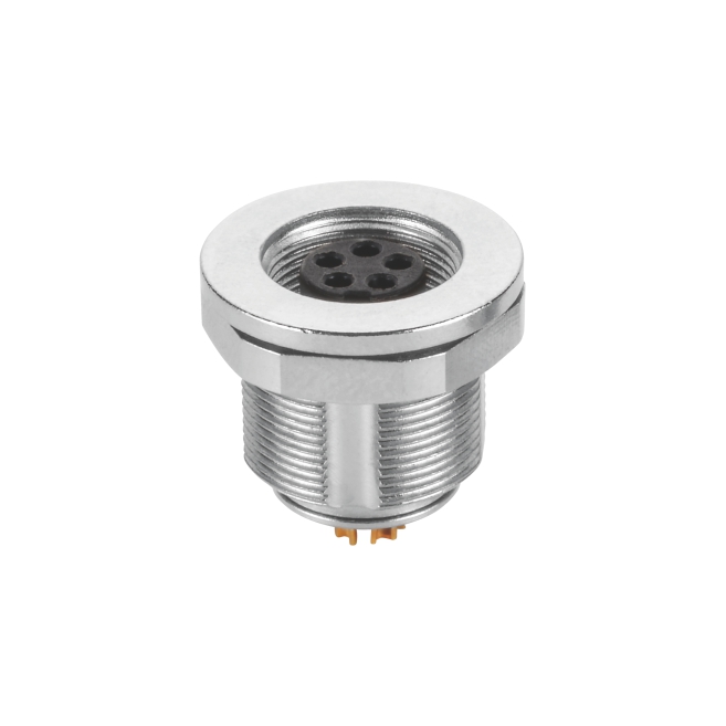 M9 Solder Cup Connector,Industrial M9 Signal Interface,IP67 M9 Female Panel Mount