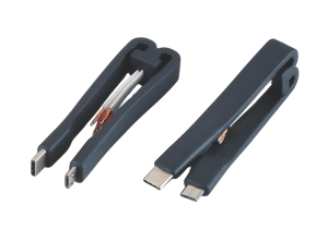 Overmolded USB-C and Micro USB Hub Custom Cable for Consumer Electronics