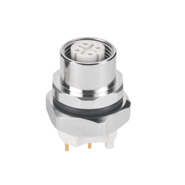 Reliable M12 Waterproof Panel Mount Connector for LED Systems