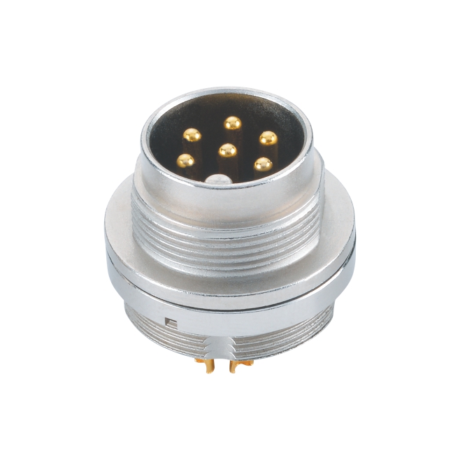 Robust M16 Waterproof Panel Mount Circular Connector for Industrial Power