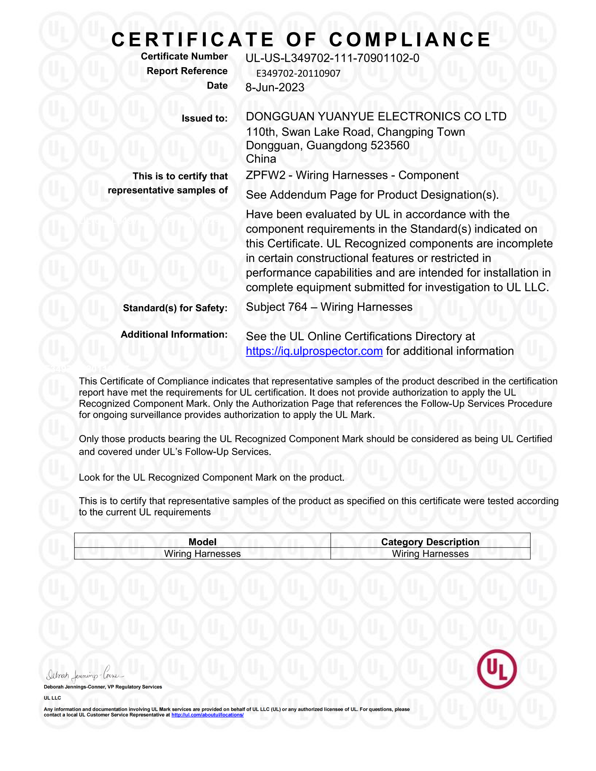 UL Certificate