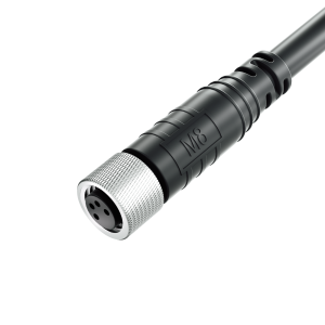 M8 Straight Plastic Waterproof Cable for Industrial Applications