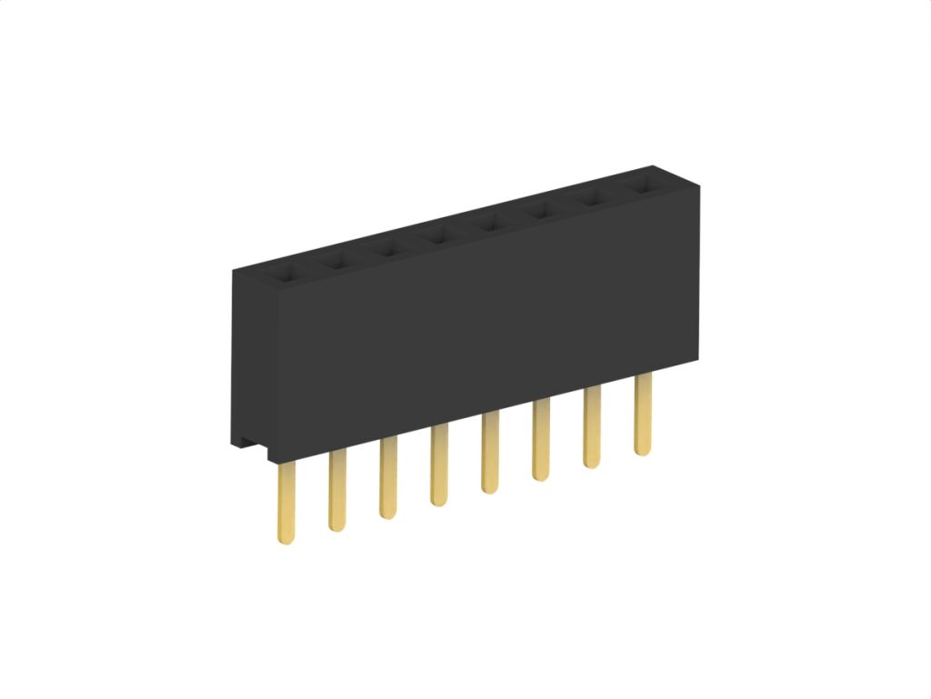 1.5mm 0.059in Vertical Dip Female Header Connector for Automotive Modular Connection