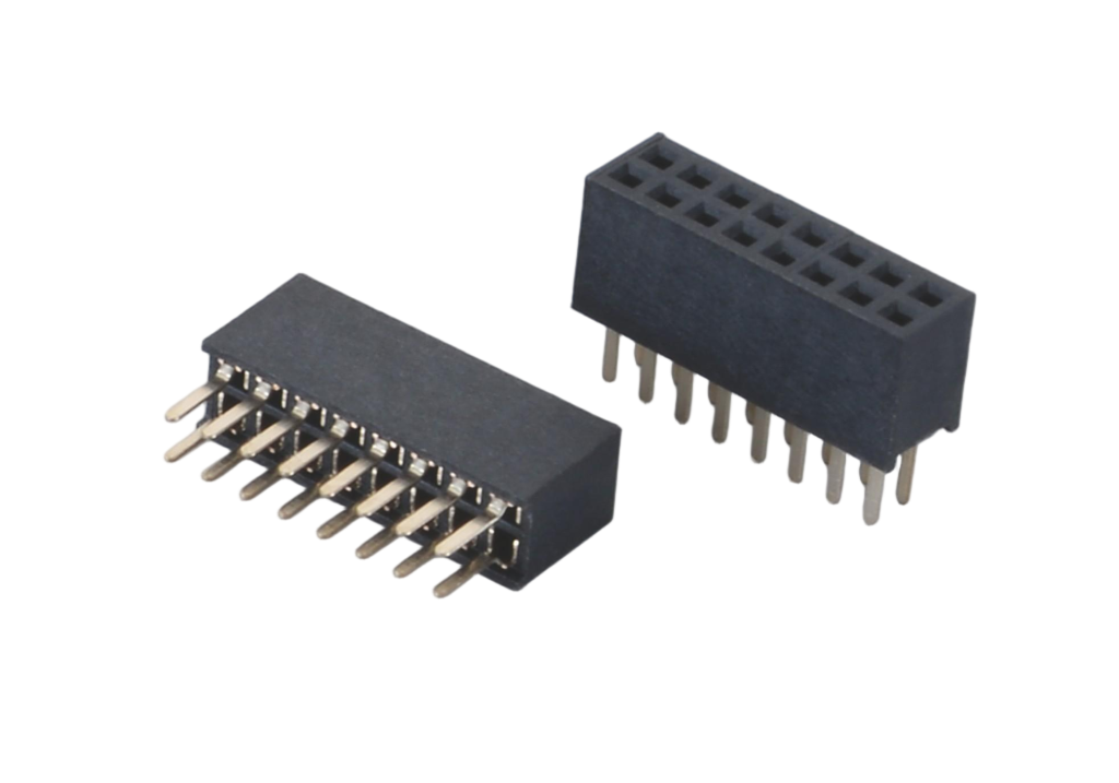 7.1mm plastic height female header 0.100inch pitch for stacking PCB