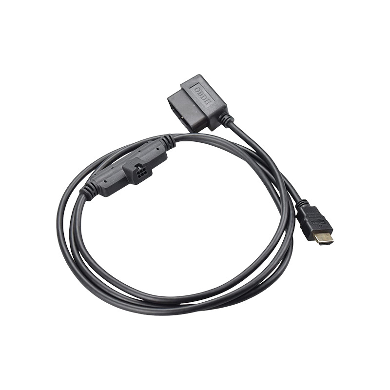 Custom OBDII to HDMI Diagnostic Interface Cable for Automotive Testing Systems