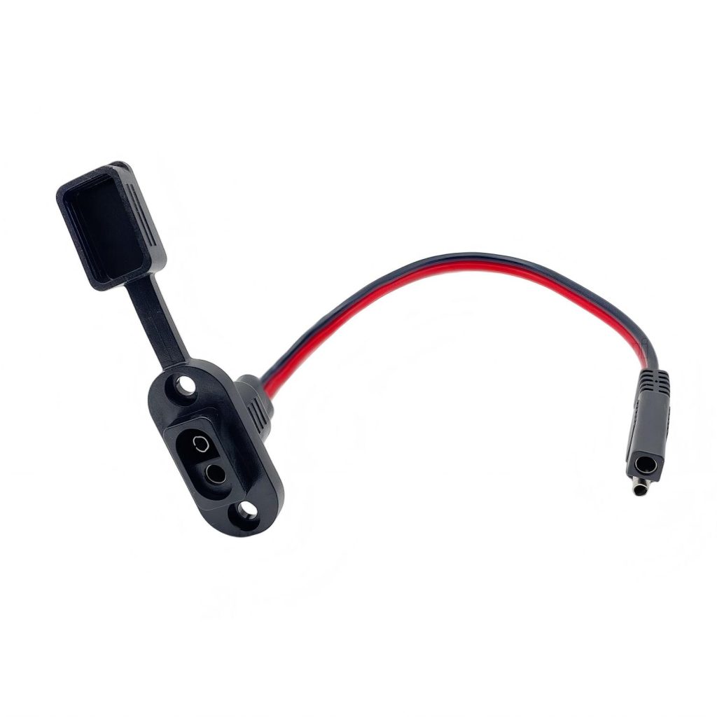 Custom Waterproof SAE Socket Side Wall Port Connector Adapter Cable