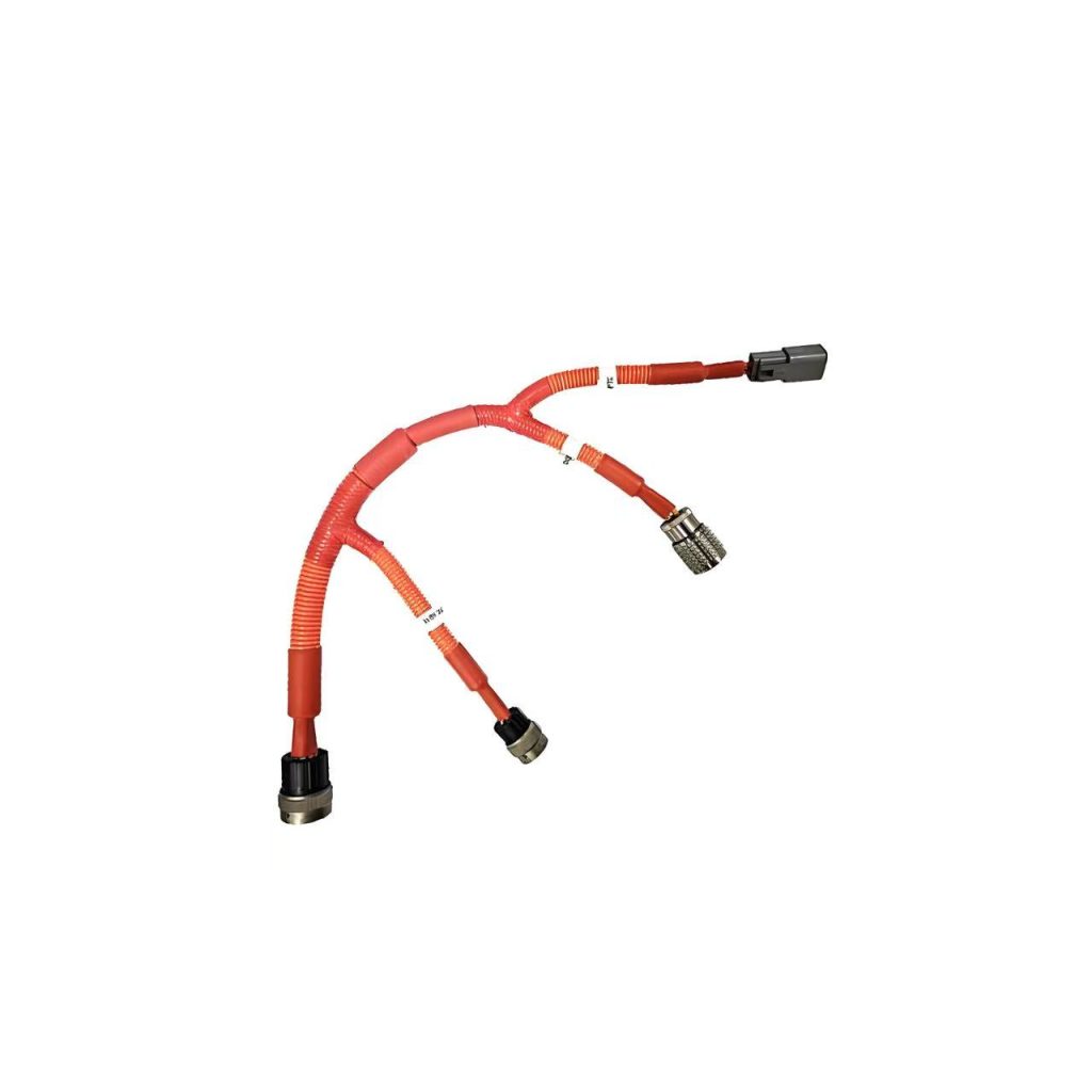 Flame-retardant high-voltage wiring for electric vehicle PDU