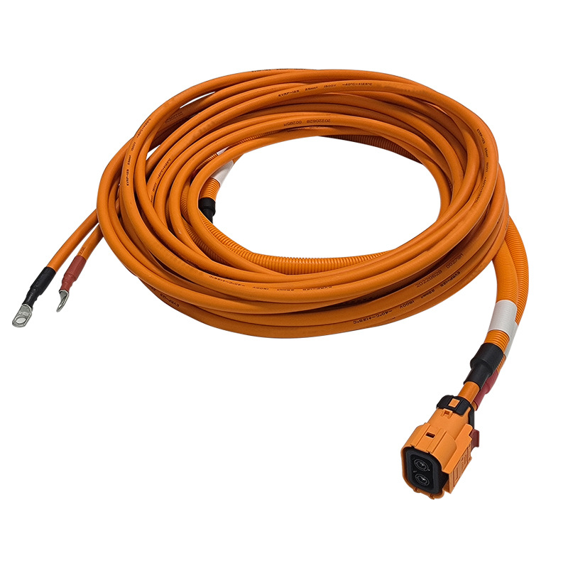 High Voltage Orange UL EV Battery Power Connection Cable Assembly