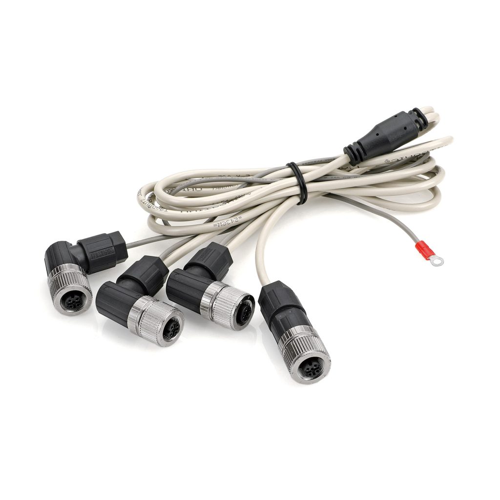 M12 4-pin female plug cable assemblies for Industrial Sensor Splitter
