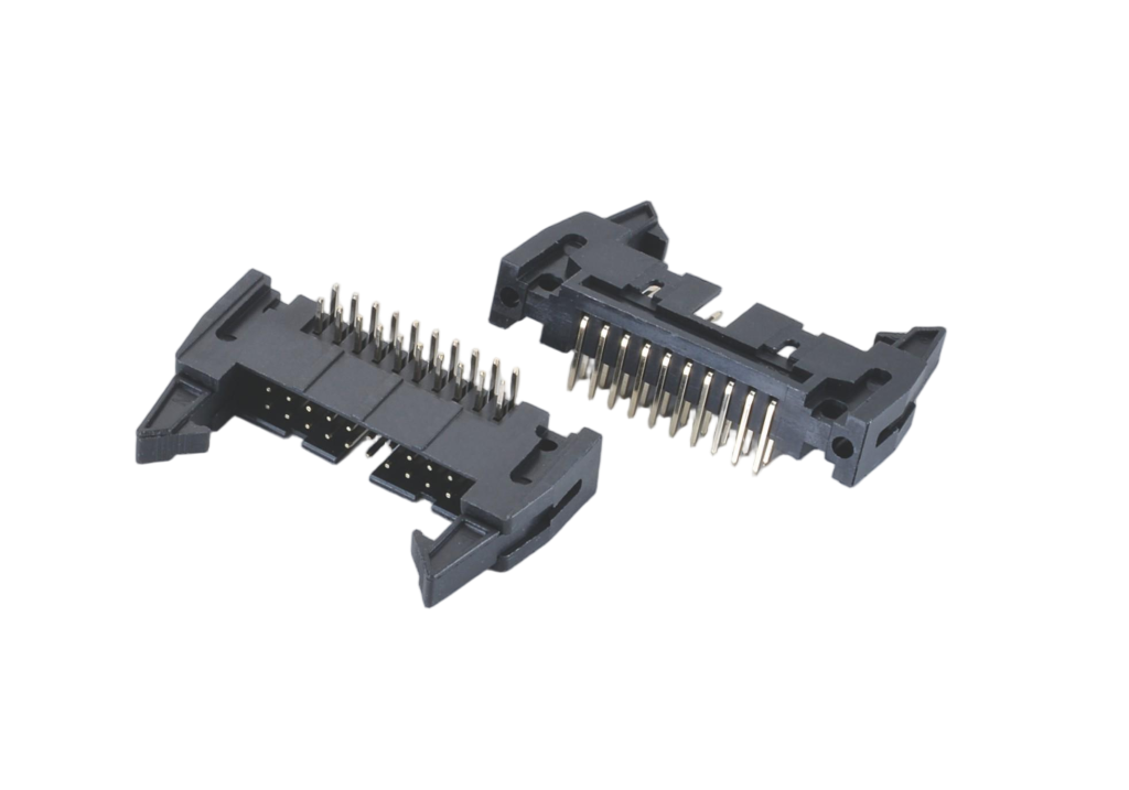 Polarized right angle box header 2.54mm 0.100inch ptich  for automotive electronics