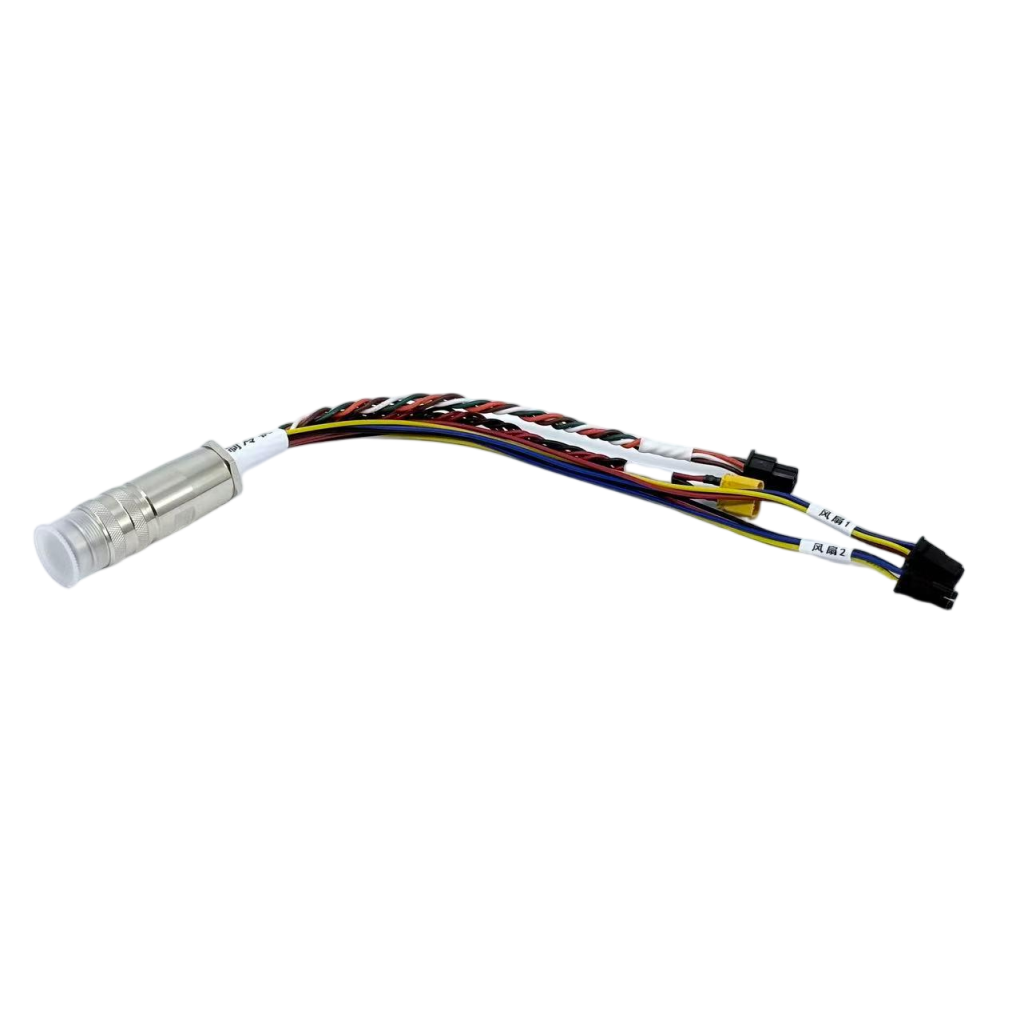 Push-pull Self-locking Connector to XT60+3x FanSignal Connectors for Cooling Controller System