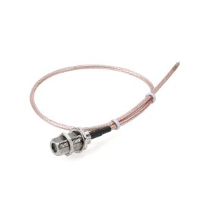 SMA Female Bulkhead to Stripped Tin-Dipped RF Coaxial Pigtail Cable