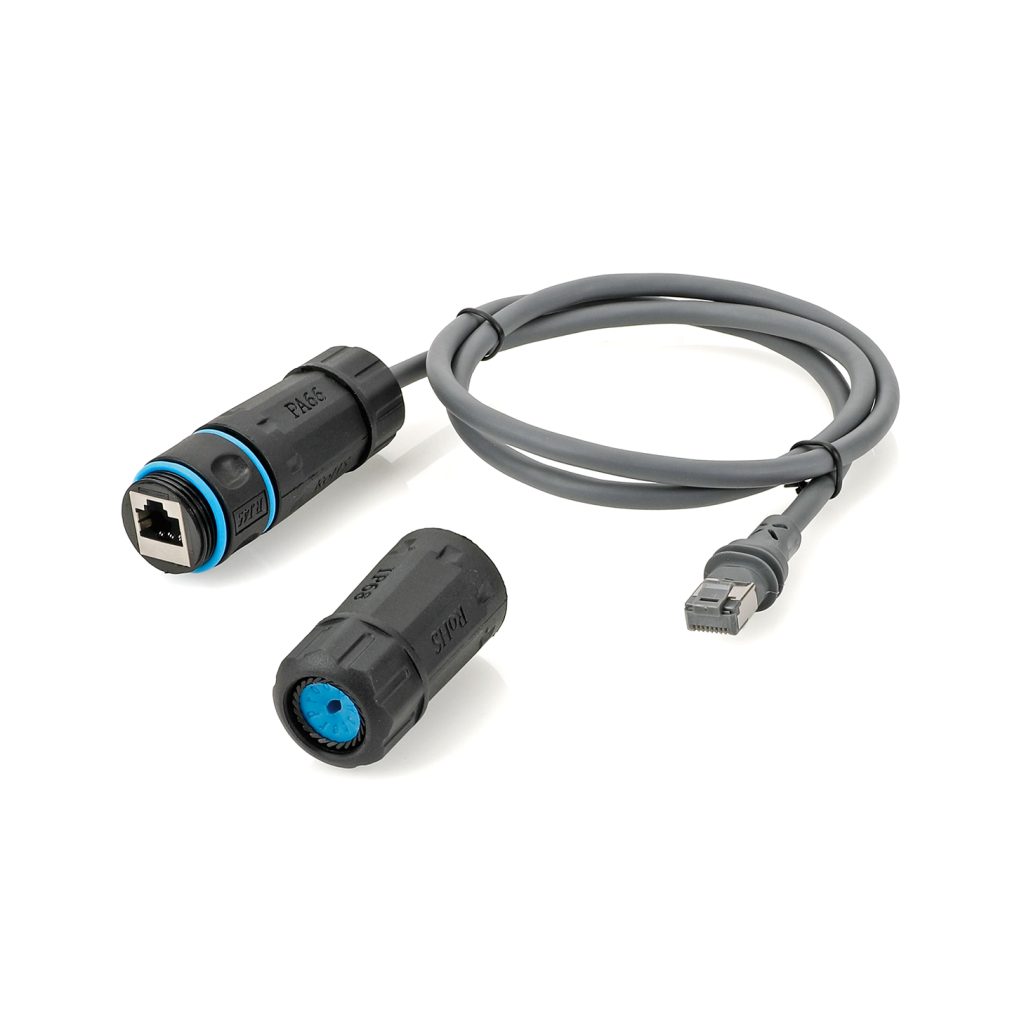 Weatherproof RJ45 plug and socket system for marine,Starlink satellite
