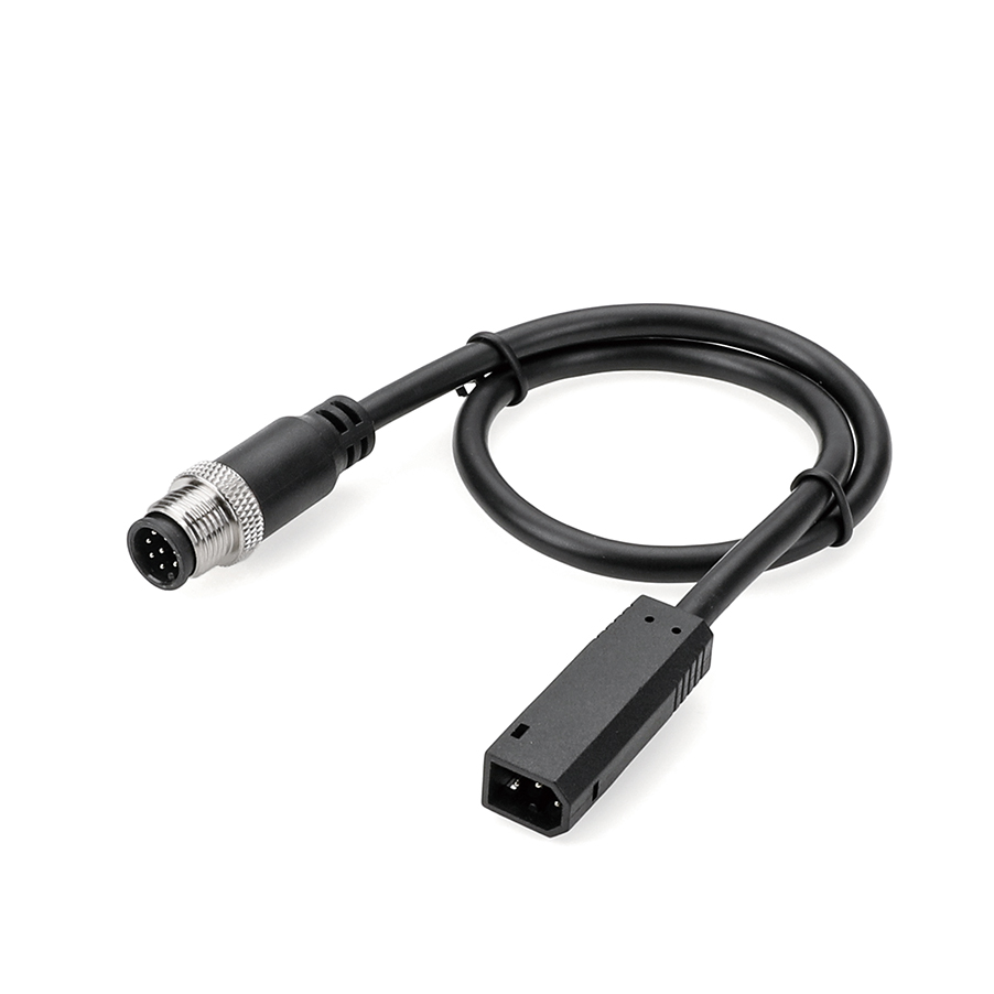 AS EC QDE Industrial M12 to Ethernet Adapter Cable