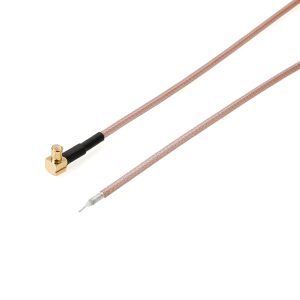 Right Angle MMCX Male to Stripped Tin Dipped RF Coaxial Cable