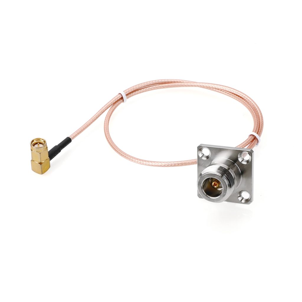 SMA Male Right Angle to N Female Bulkhead for Telecom Base Station