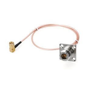 SMA Male Right Angle to N Female Bulkhead for Telecom Base Station