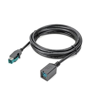 12V Powered USB Male to Female Extension Cable for POS System Terminals