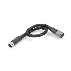 Industrial M12 to Automotive Connector Assembly with Corrugated Conduit