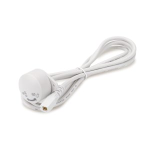 Custom White Overmolded Sensor Cable Assembly with Integrated Control Dial Switch