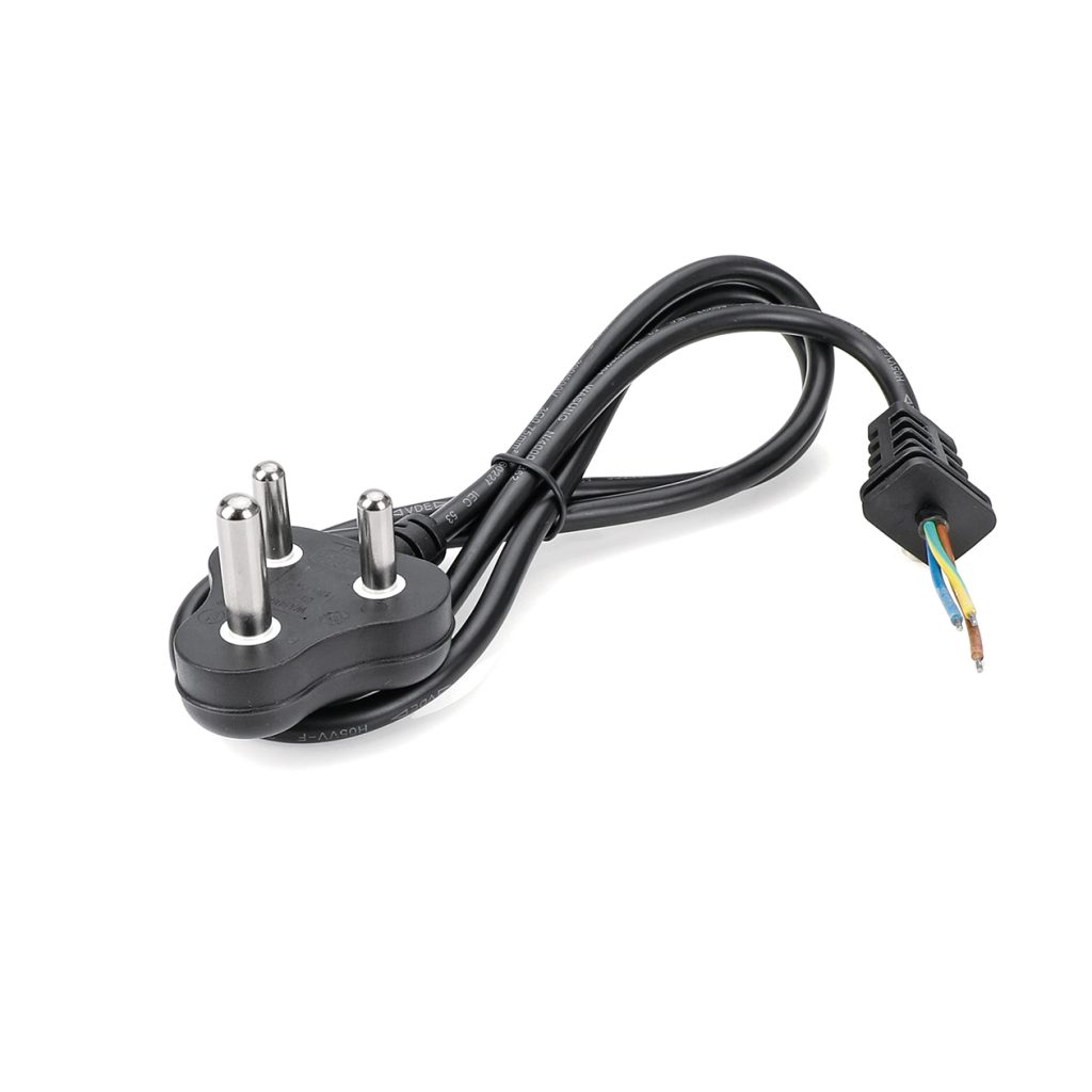 Heavy Duty 3-Prong AC Power Cord with Integrated Strain Relief Mold