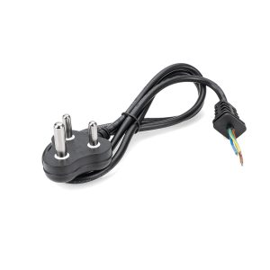 Heavy Duty 3-Prong AC Power Cord with Integrated Strain Relief Mold