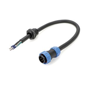 Waterproof Circular Connector Cable Assembly with Integrated Plastic Cable Gland