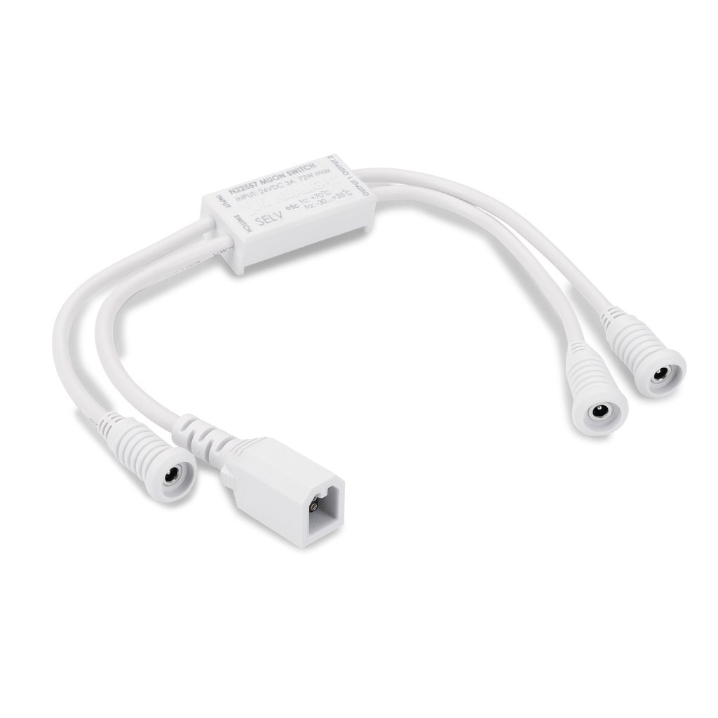24VDC Muon Switch Cable Assembly Inline Intelligent LED Splitter Cord